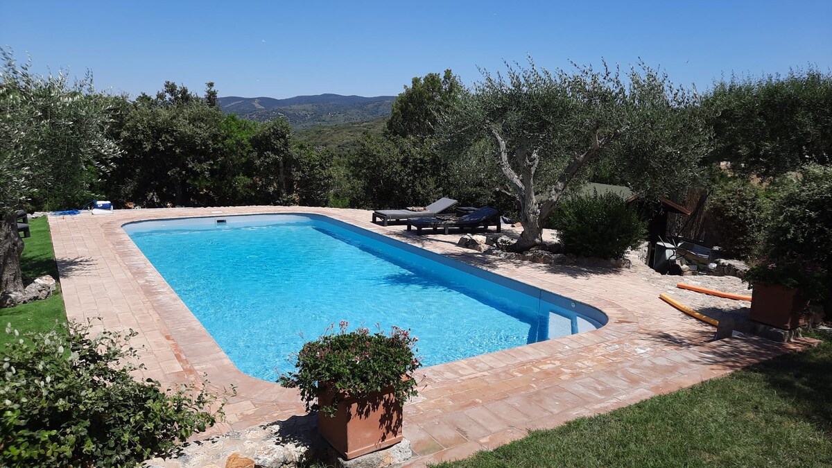 Ansedonia splendida villa con vista mare+piscina