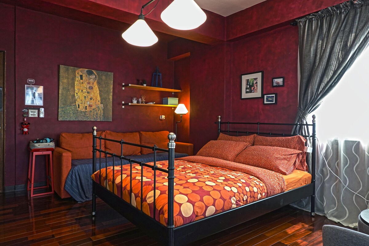 台南安平達古力的家#5F瑰麗小紅雙人房