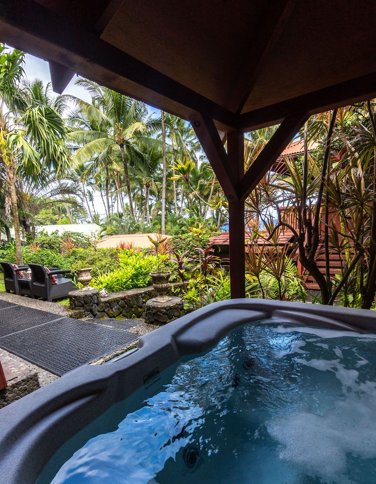 巴厘岛海滨别墅带热水浴缸@ Kehena海滩