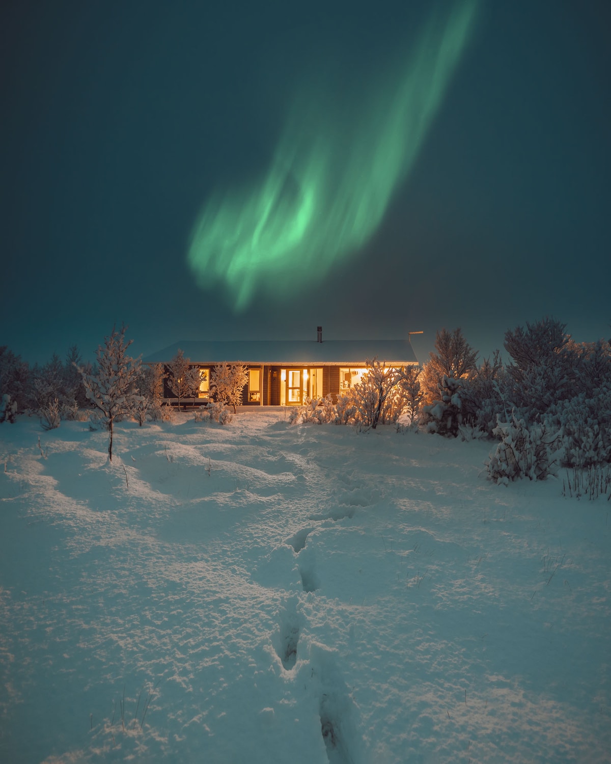 Hekla Comfort House ，现代、僻静和热水浴缸