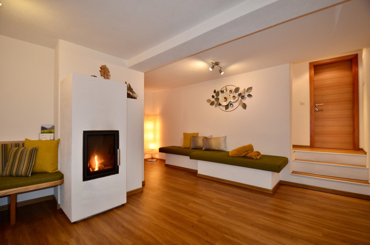 Appartement with big living room and chimney
