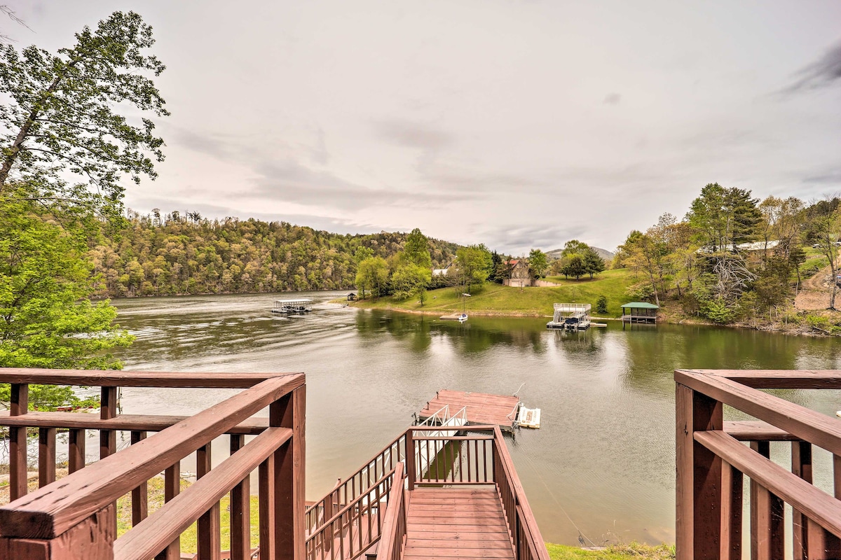 Watauga Lake Home with Private Dock, Pet friendly