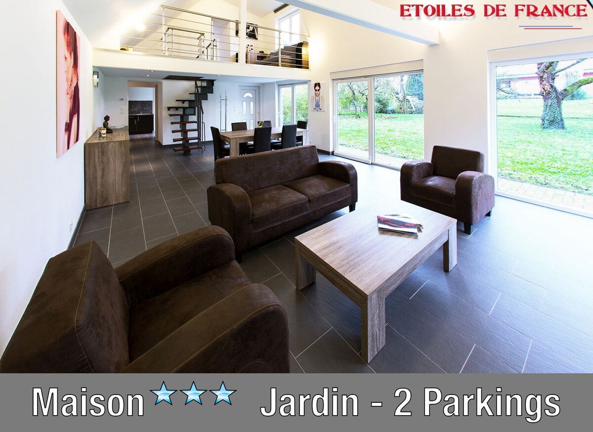 SFK -Maison Moderne-Jardin-Parking - 10分钟斯特拉斯堡