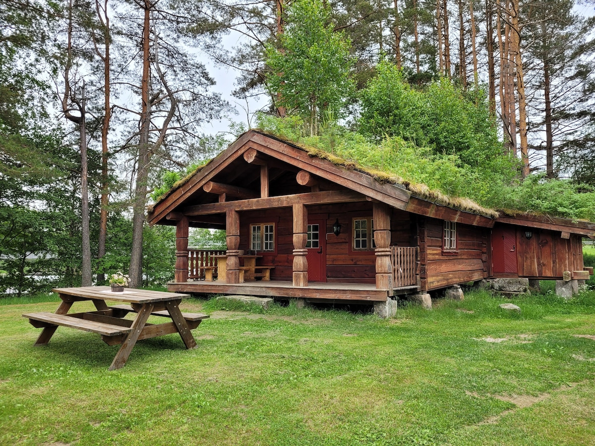 Åmli河畔舒适的度假屋。桑拿。