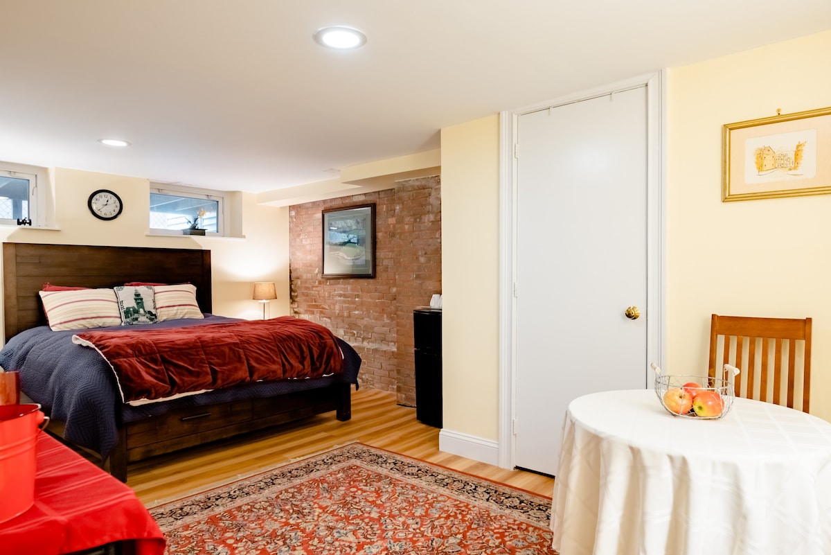 宽敞的1卧室公寓，配备多切斯特高地（ Dorchester Heights ）的全功能卫生间