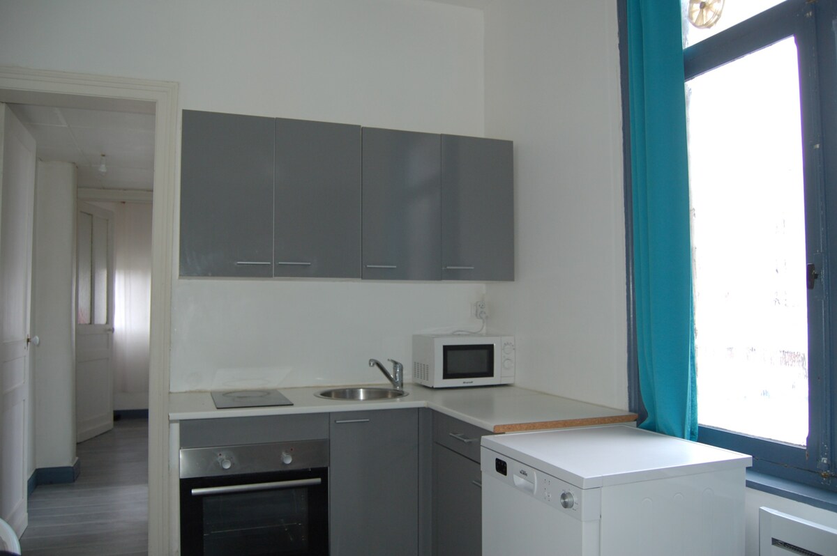 bright apartment 70M2 2 rooms free street parking