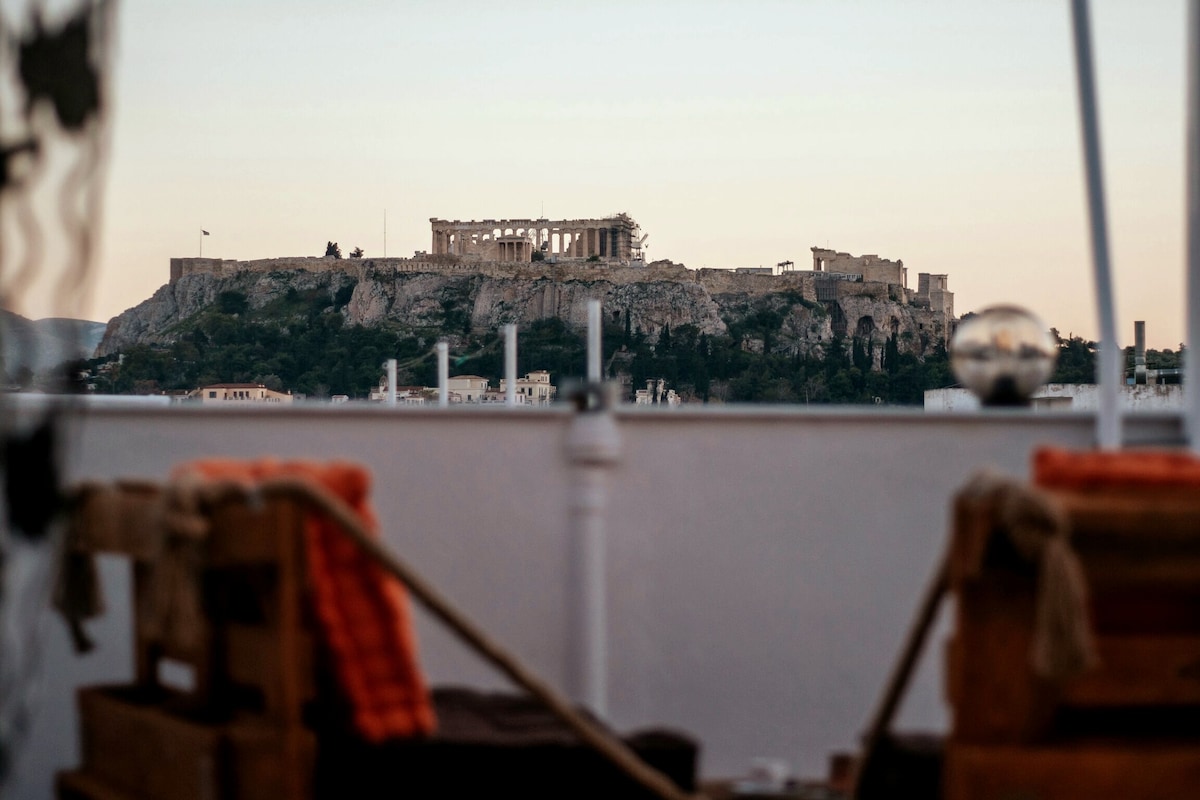 雅典卫城和雅典的壮丽景色