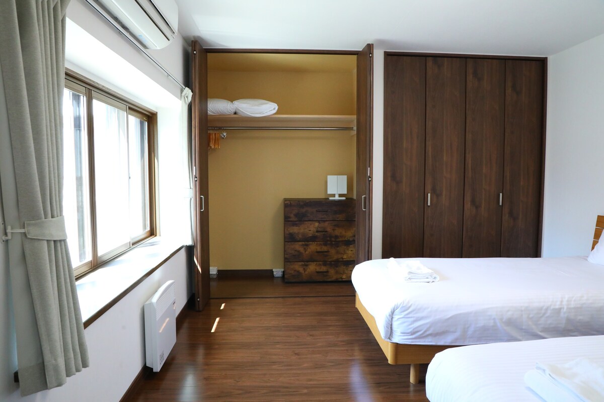 富良野滑雪区附近的豪华公寓-双床房