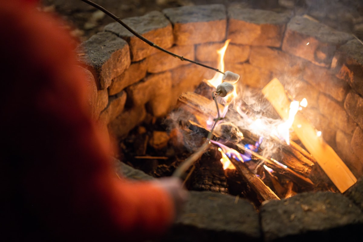 Green Cabin - Hot tub, Fire Pit, Hammock, EV