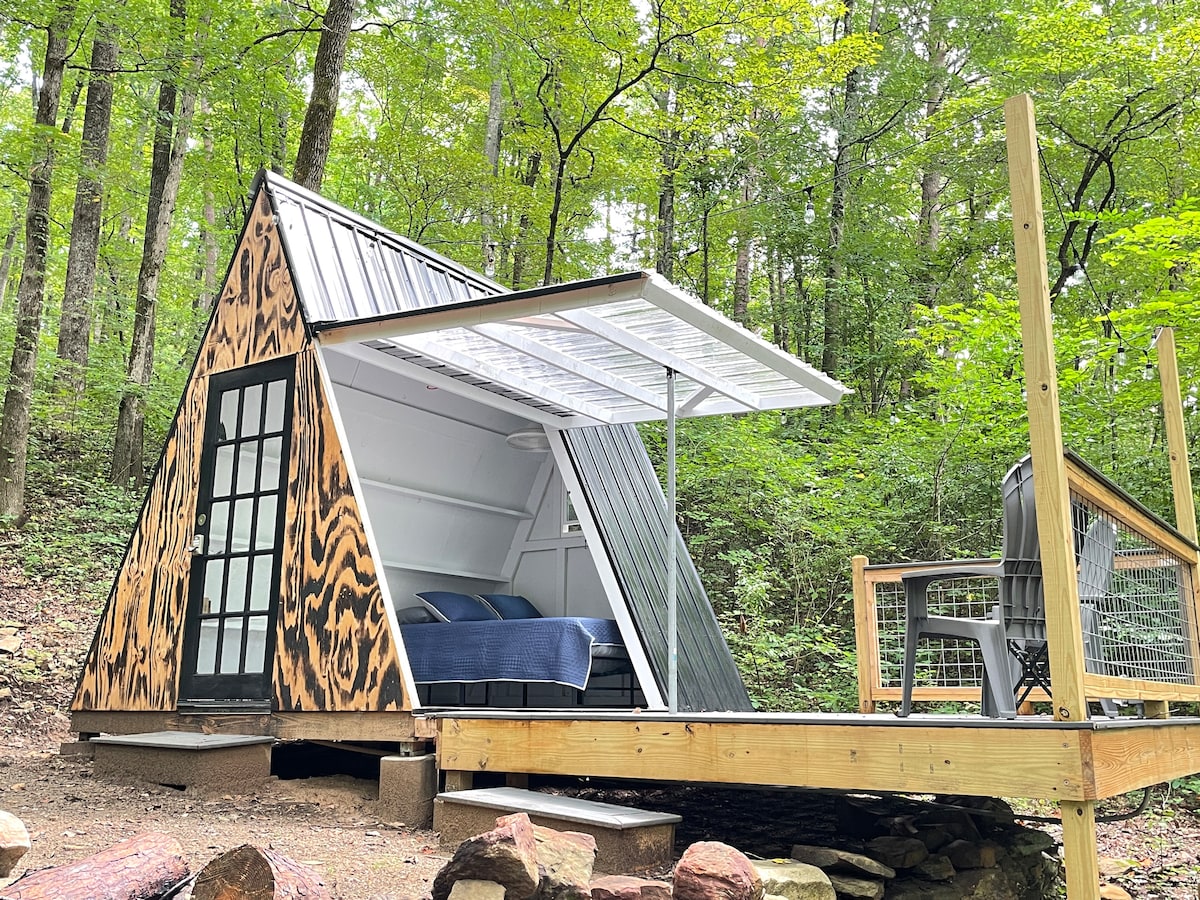 Tiny A-frame Glamping @ Running Water Creek