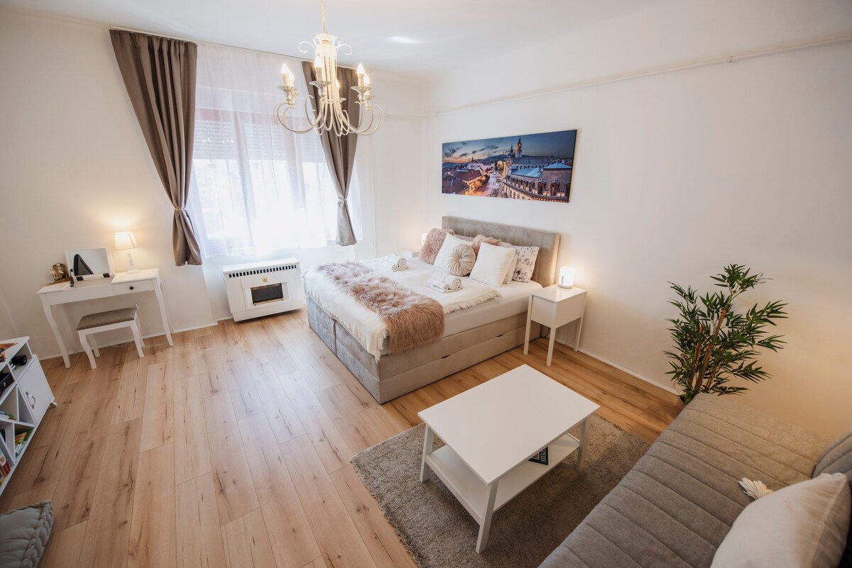 Heart of Pécs- private sauna apartment