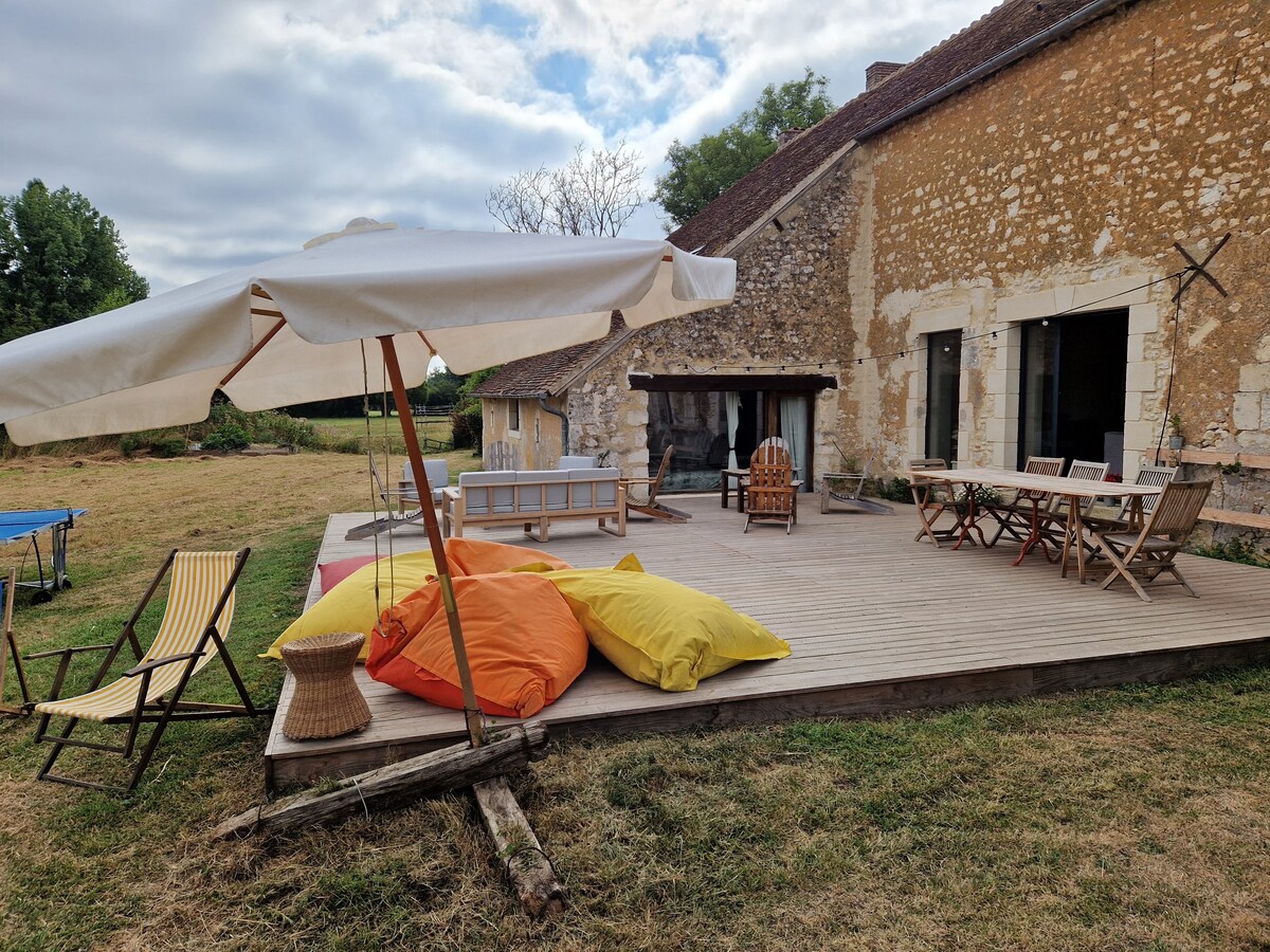 A farmhouse in the countryside