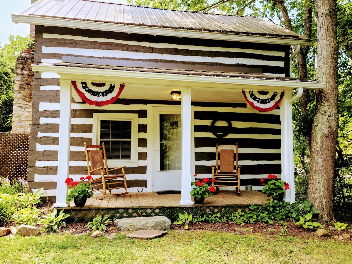 Near New River Trail Park, a real Log Cabin