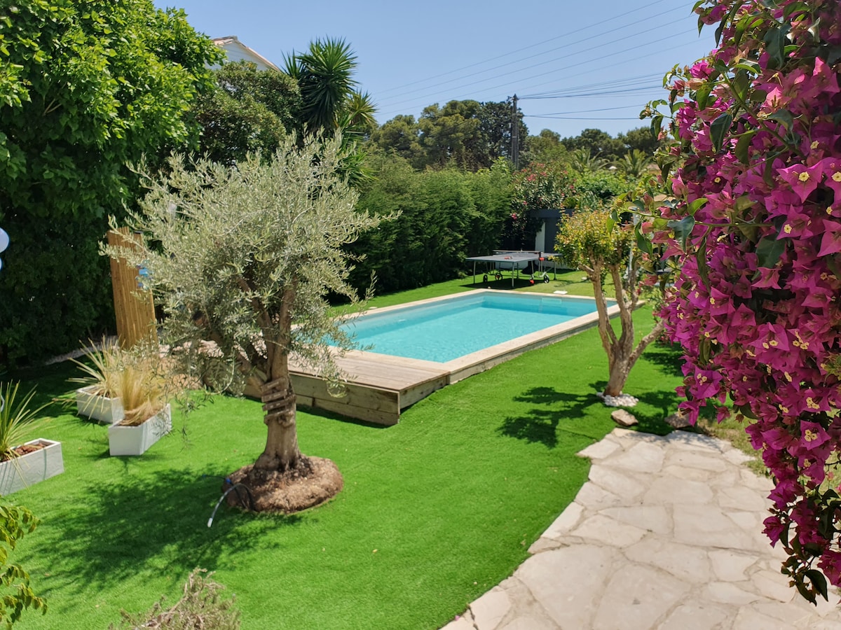 Villa Piscine Jardin Presqu 'île Giens Hyères Plage