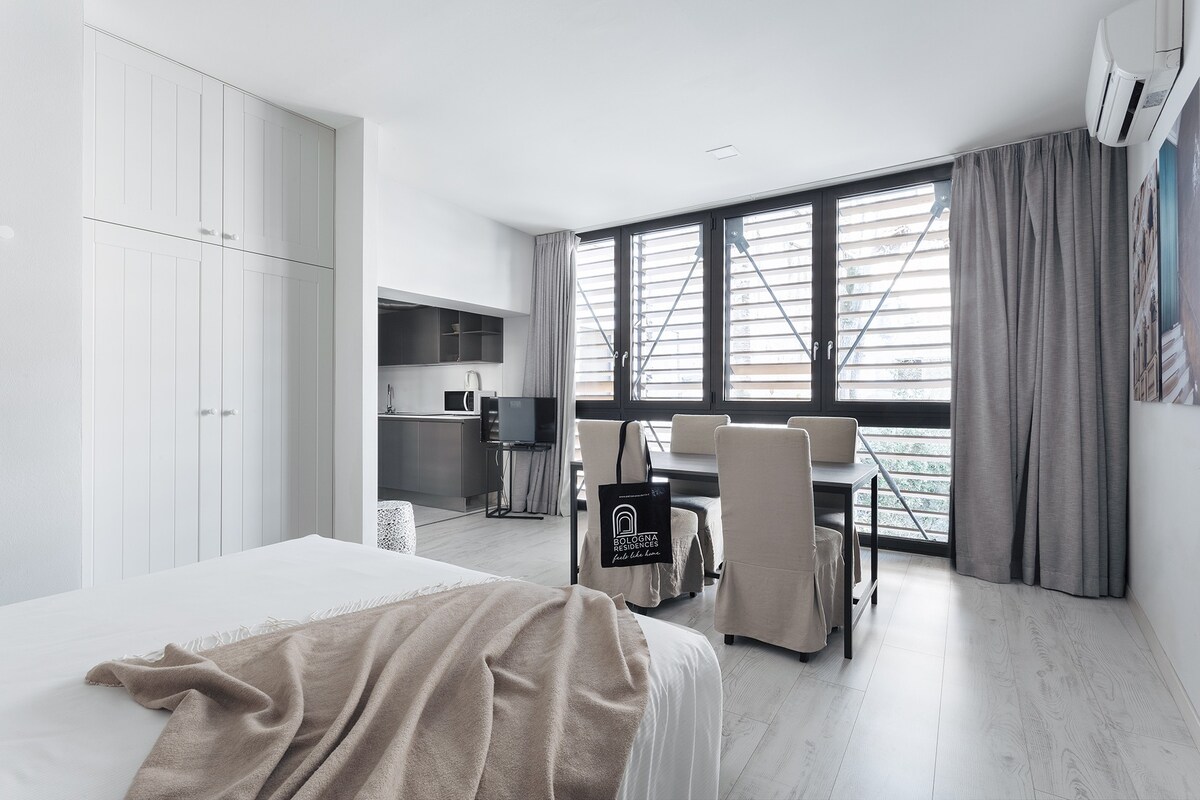 博洛尼亚市精致单间公寓，可容纳4位房客
