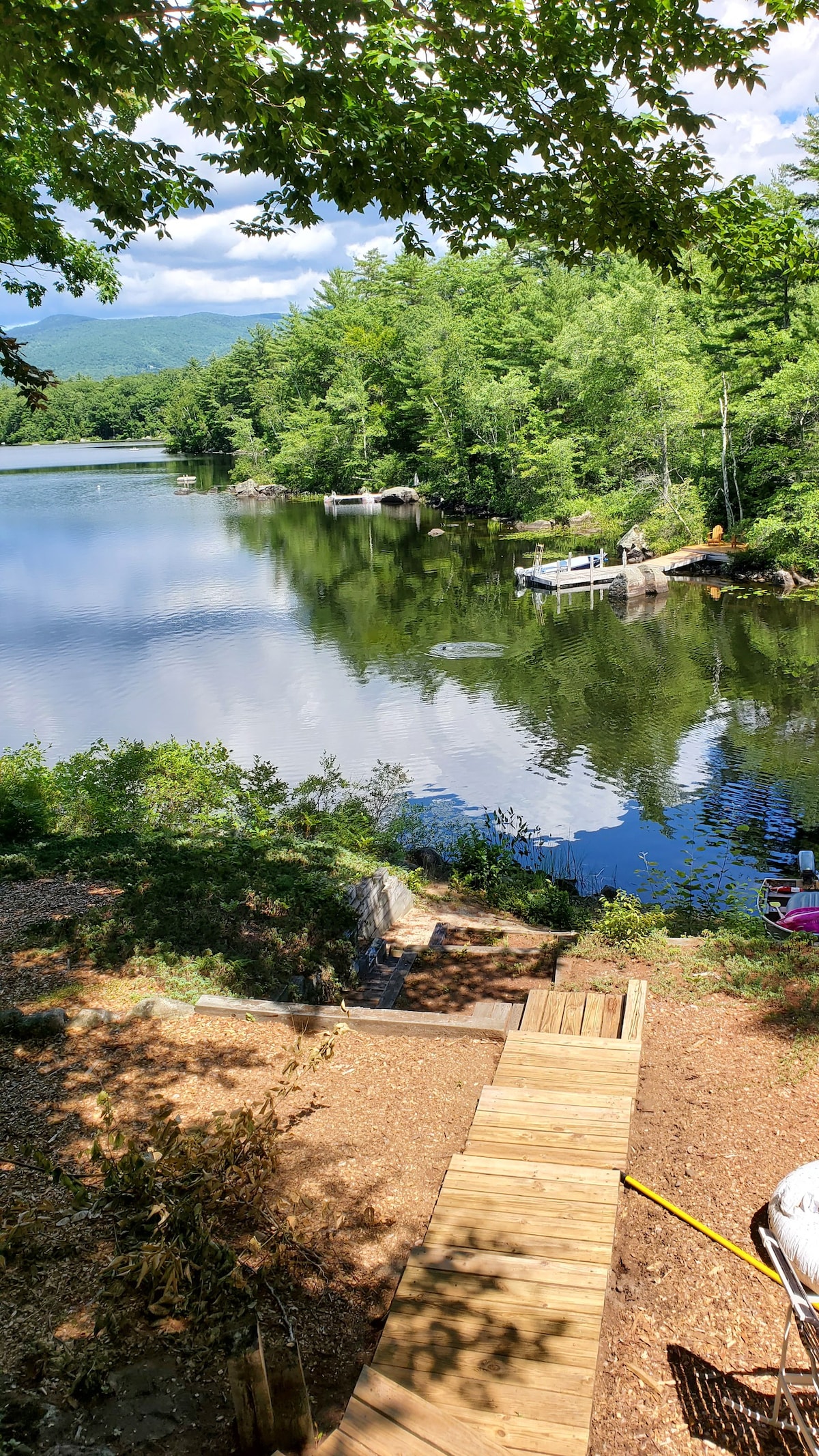 Large private home with beach in secluded cove.