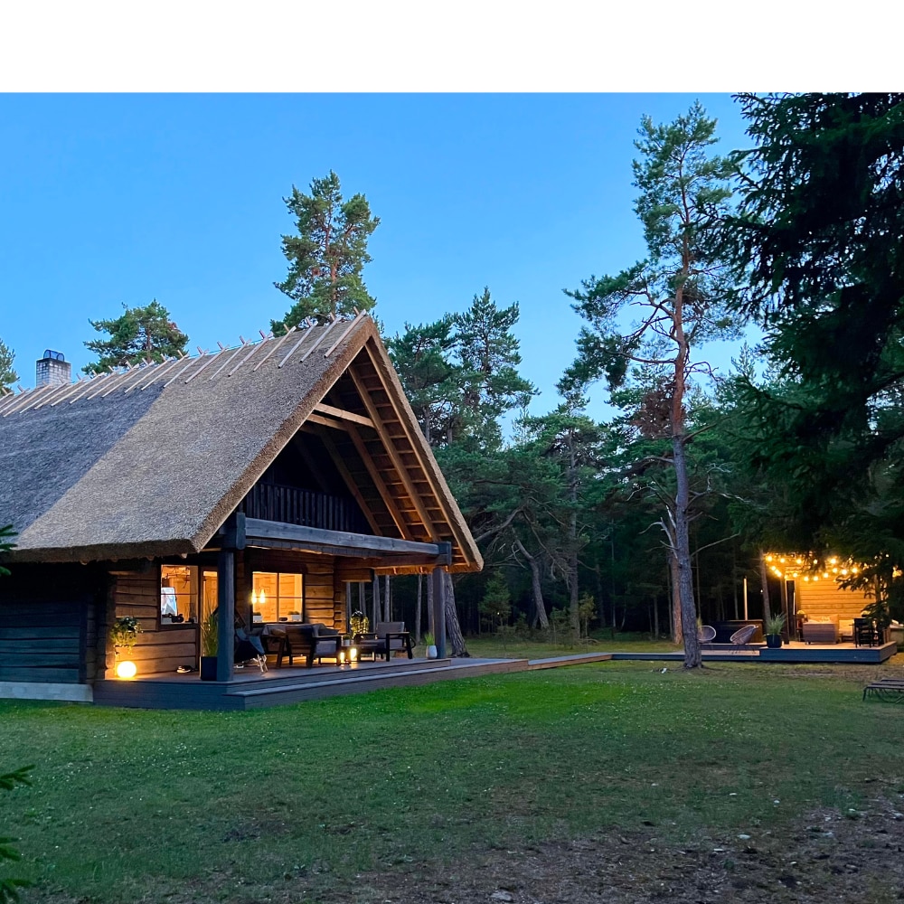 Holiday home with hot tub, lounge area and sauna