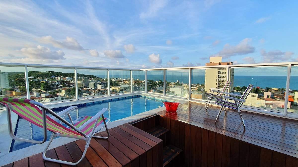 蓬塔内格拉（ Ponta Negra ）带私人泳池的顶层公寓