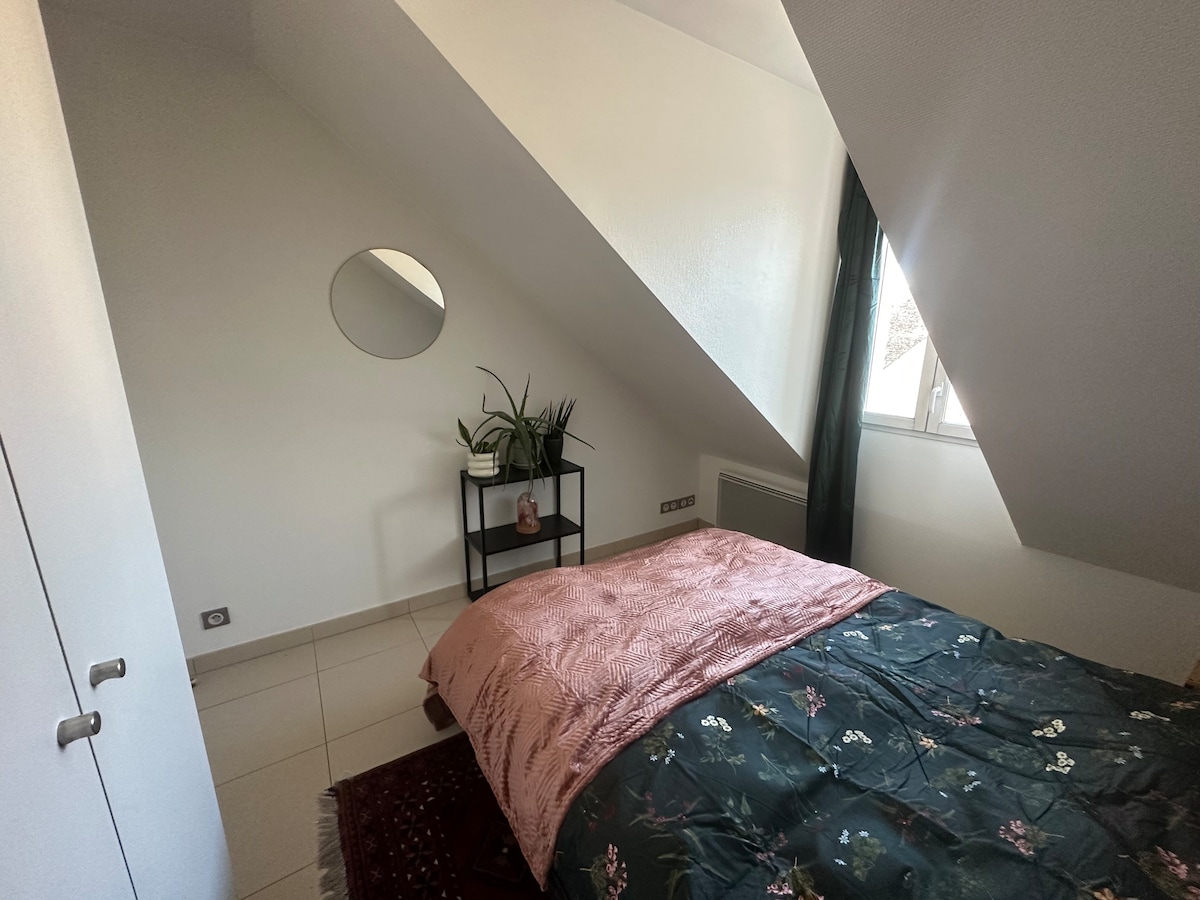 Chambre privée pour couple vue sur place