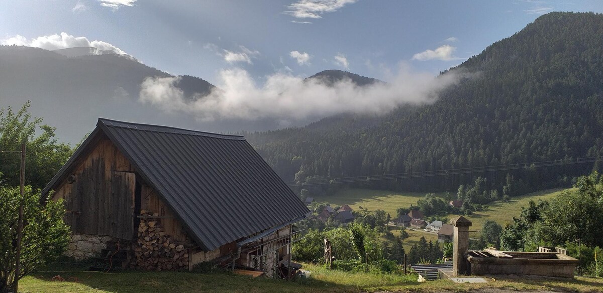 可欣赏壮丽山景的房子（阿尔卑斯山）