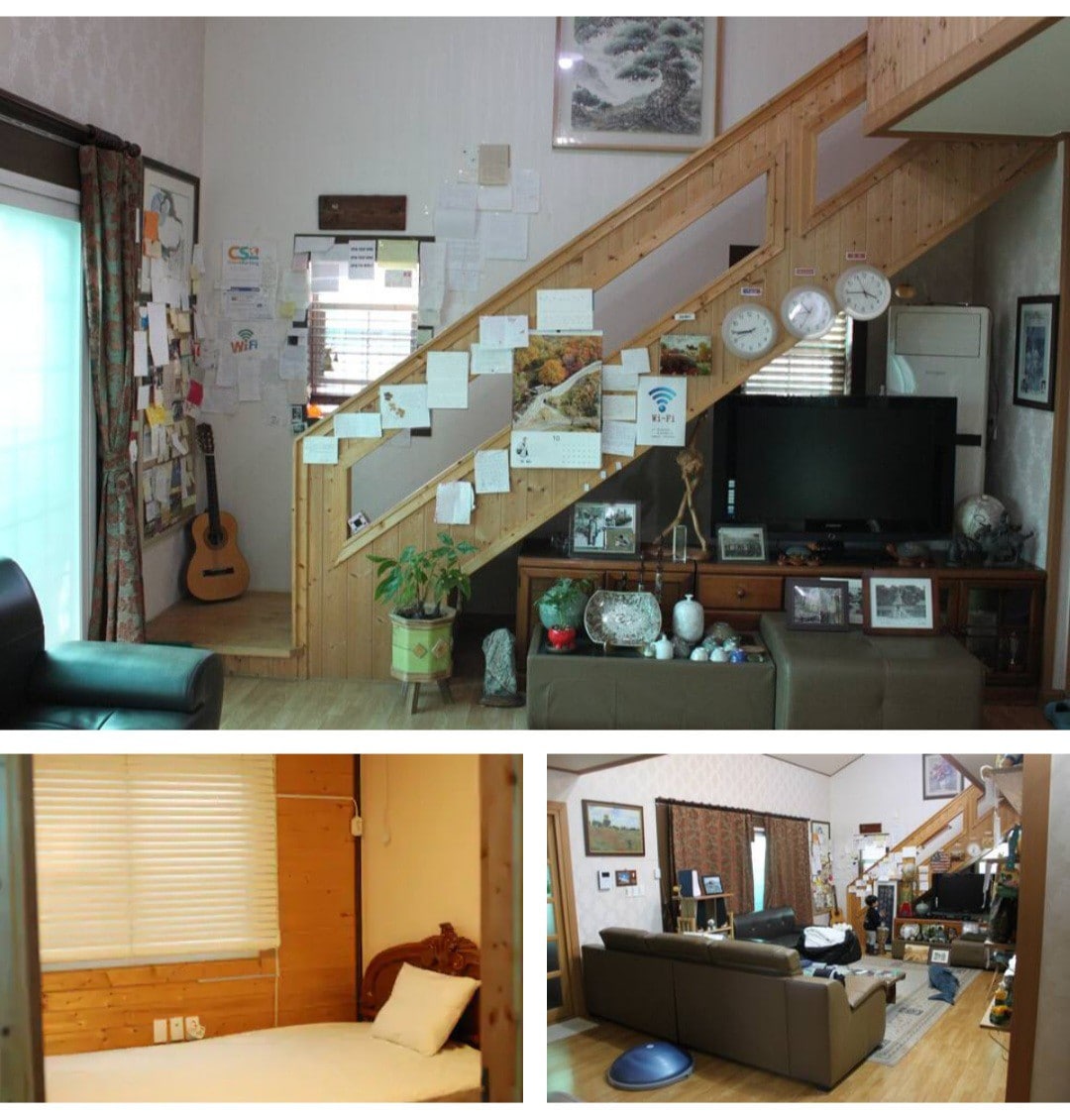 [50坪1楼和2楼独栋住宅复式公寓]干净的床上用品，可容纳5-12人，距离Hwangnidan-gil 7分钟车程