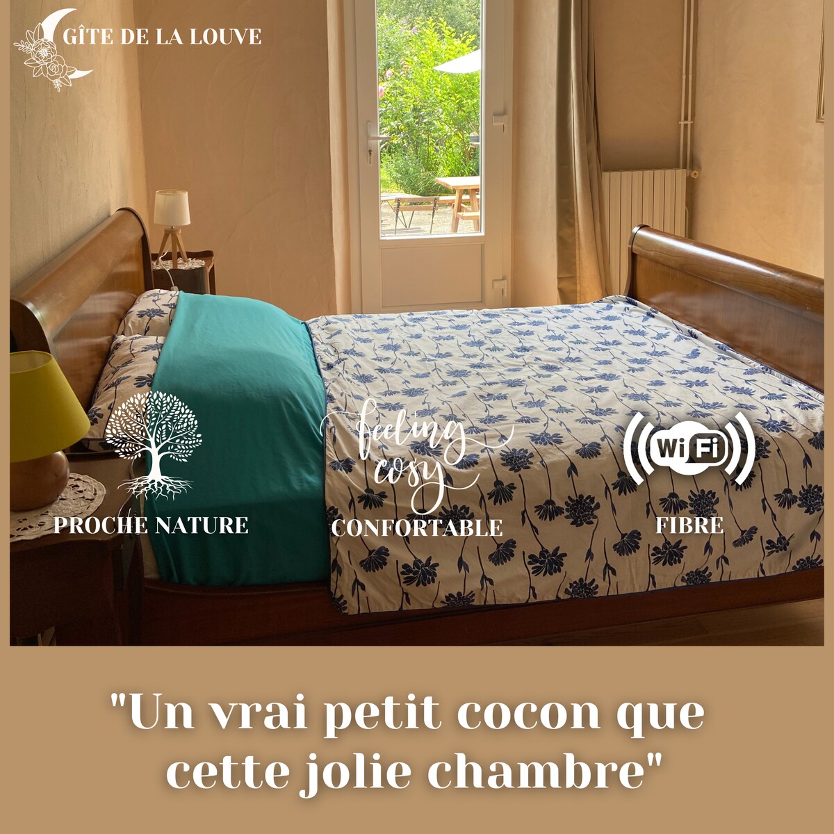 L'Ourse, Chambre Double - Gîte de la Louve