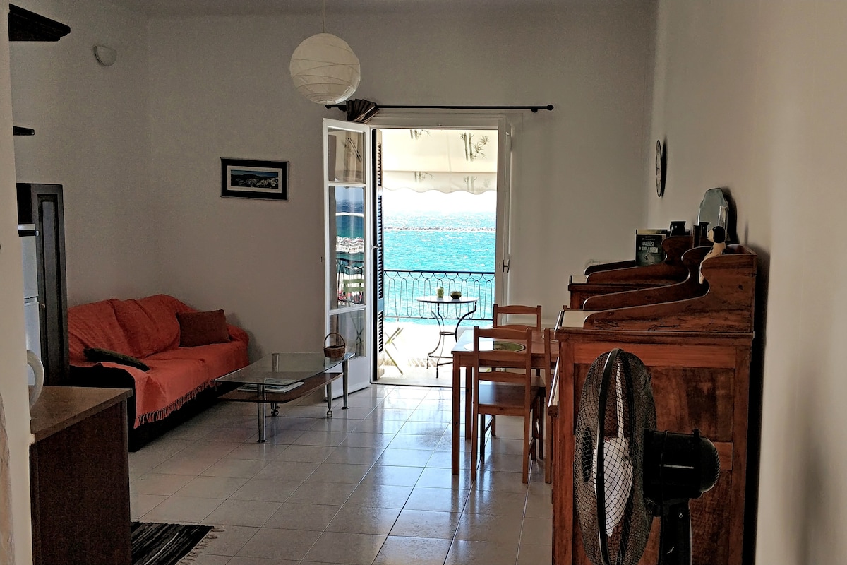 Tinos港口可欣赏美景的公寓