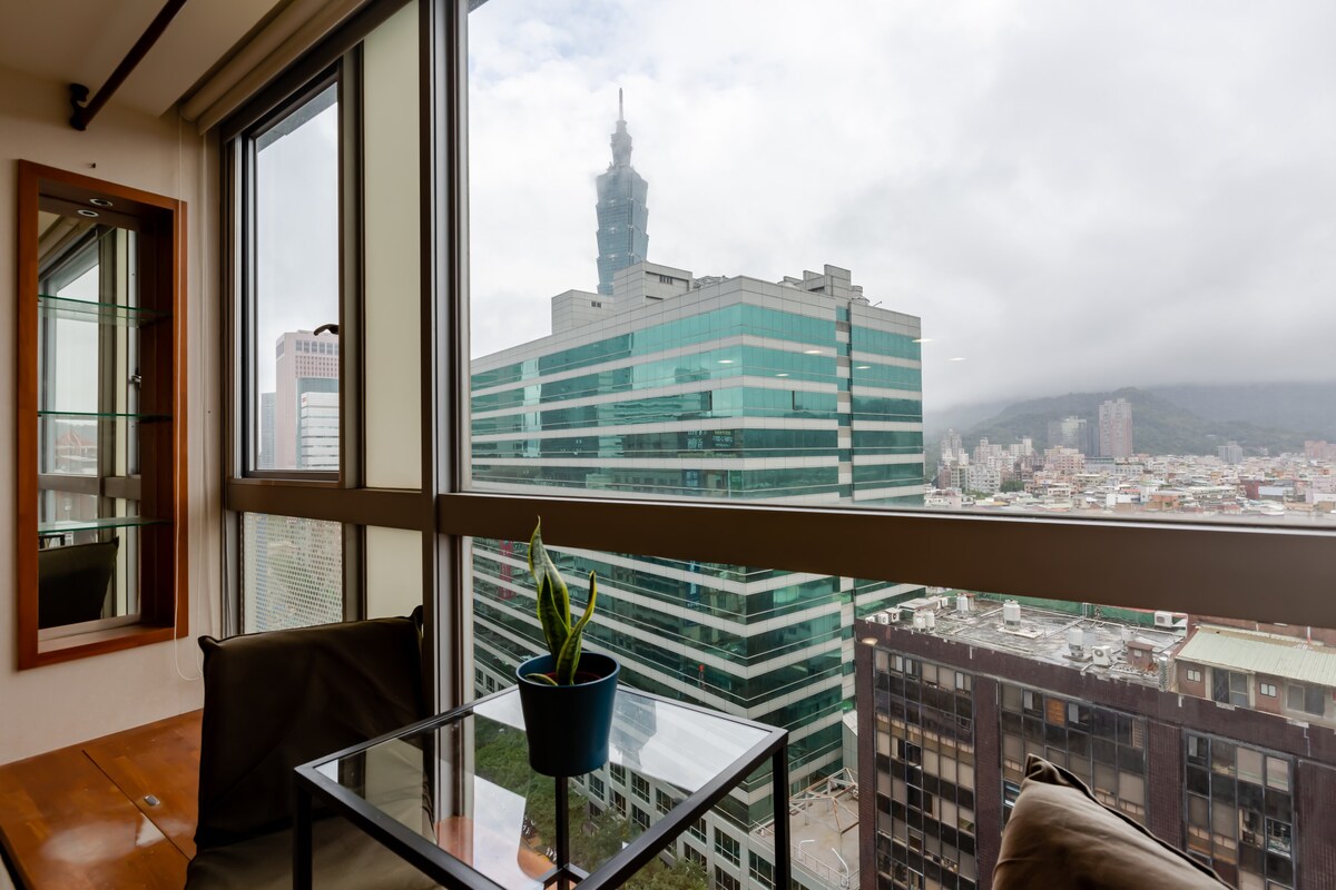 景观Loft2 ，可欣赏台北101的窗景 月租