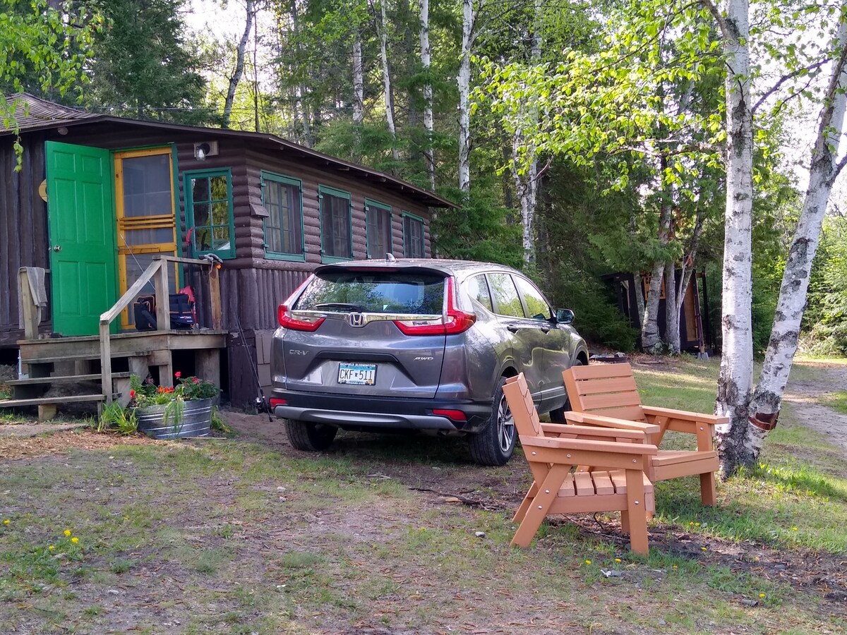 荒野风中的驼鹿小屋