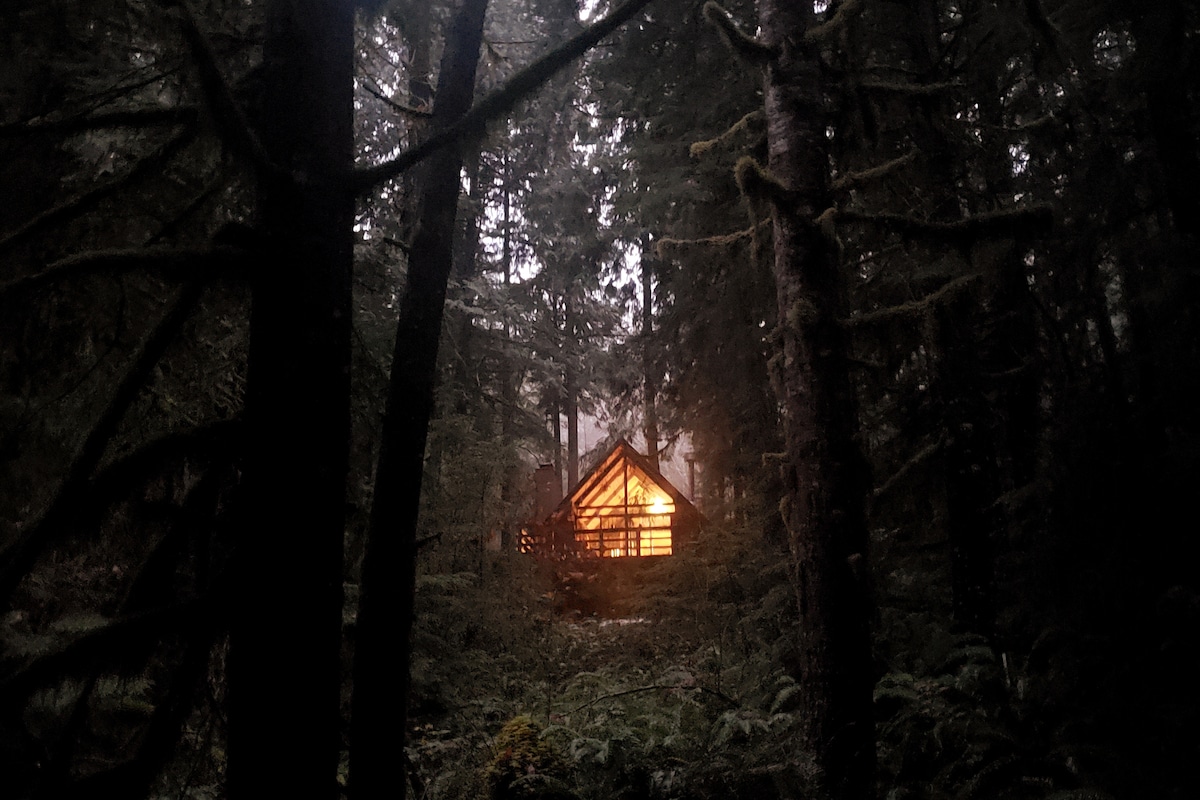 Cabin at Javi's Spring with rustic forest bath