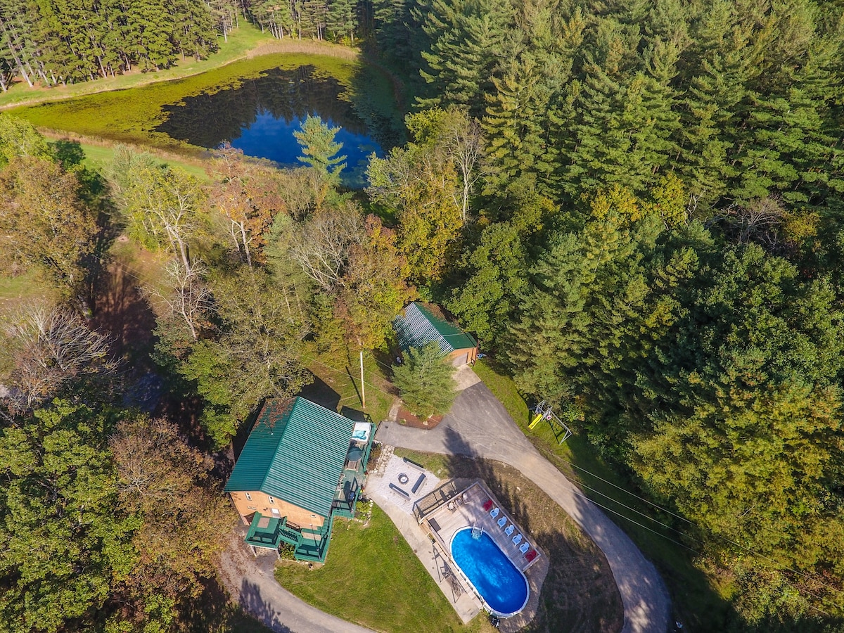 Pines Lodge at Sand Run Lake in WNF, Hocking Hills