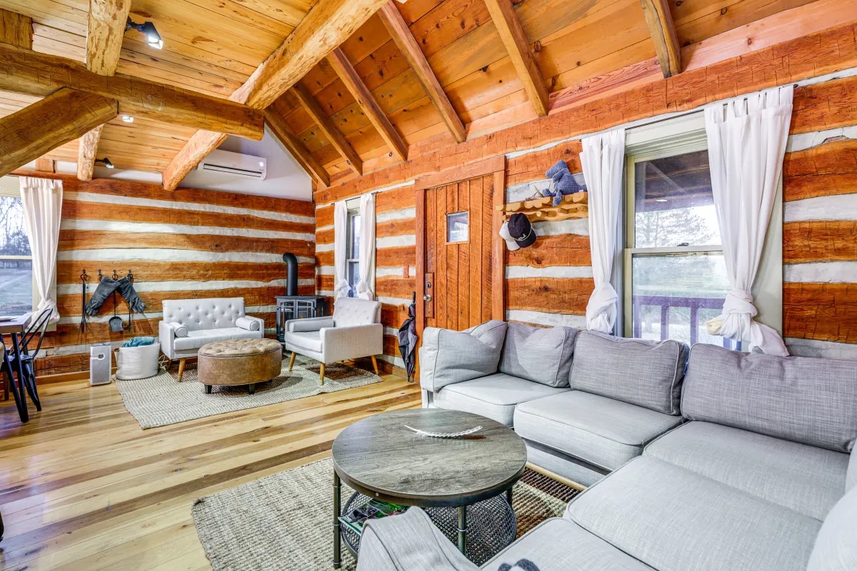 Private Log Cabin on 17 Acres