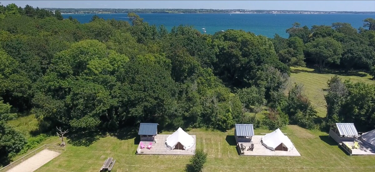 Bell tent by the beach