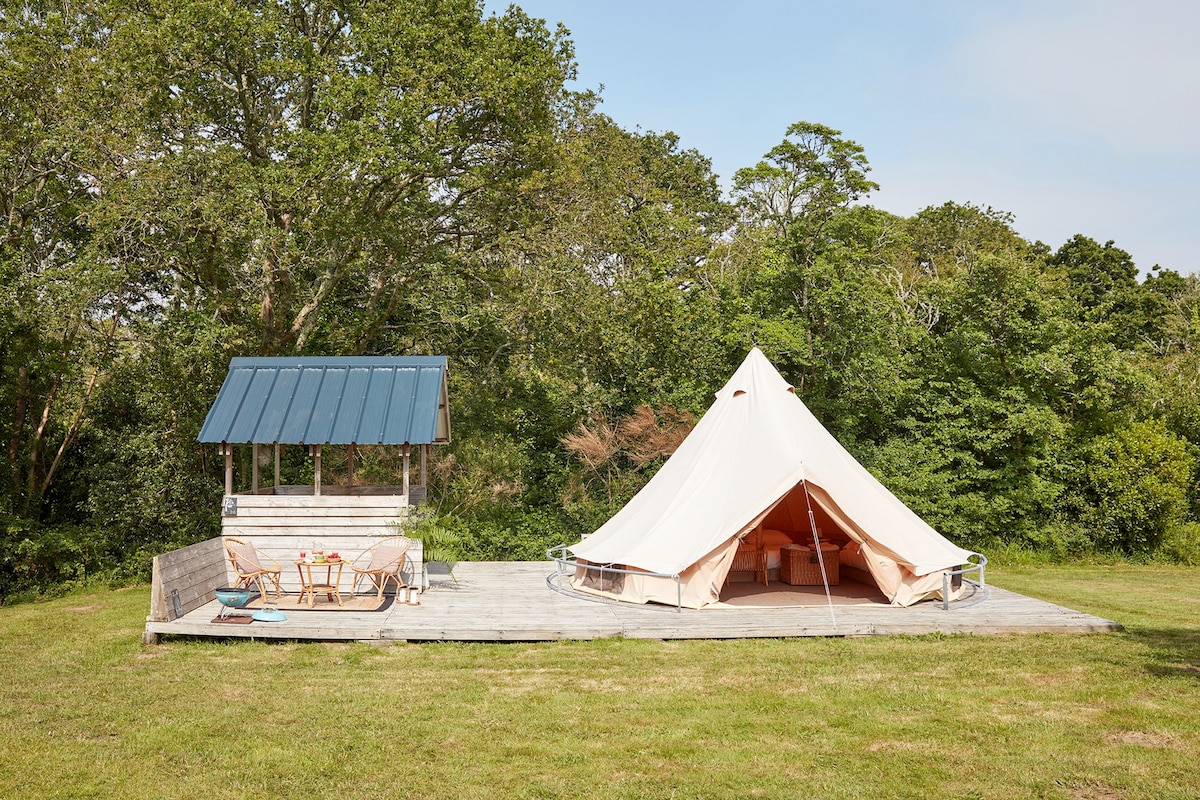 Bell tent by the beach