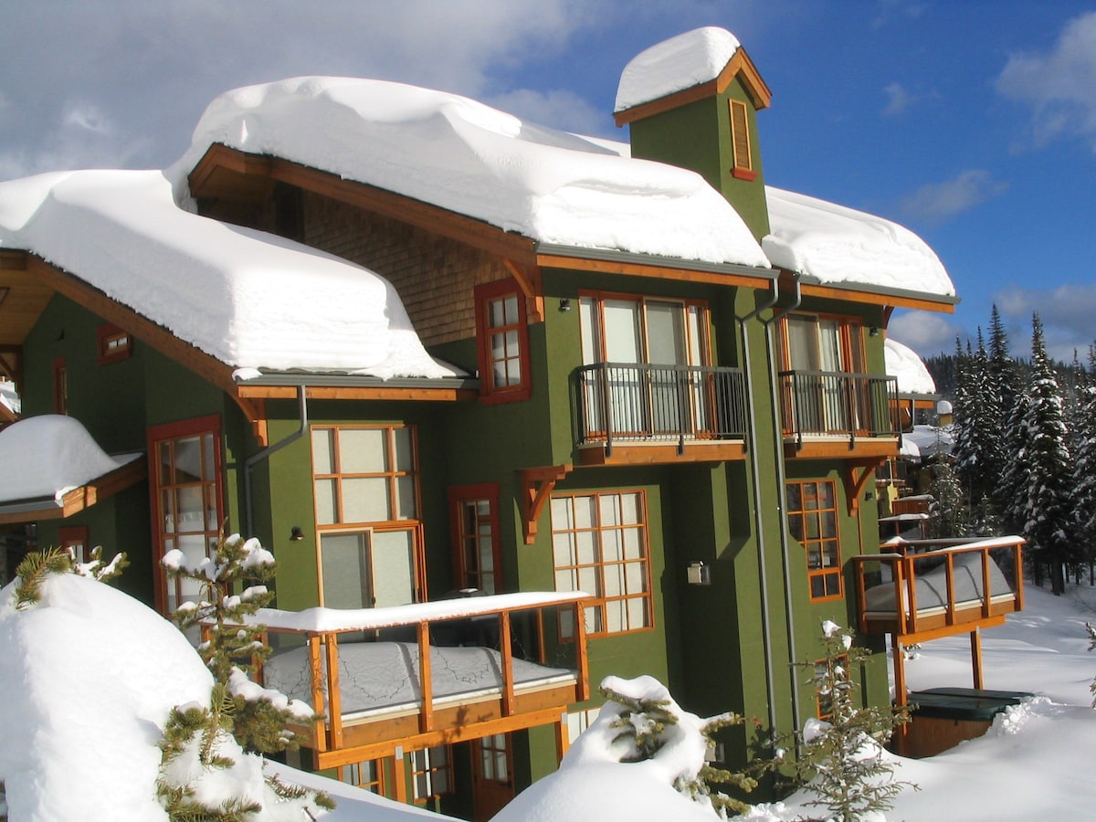 太阳峰度假村（ Sun Peaks Resort ）宽敞的滑雪进出公寓