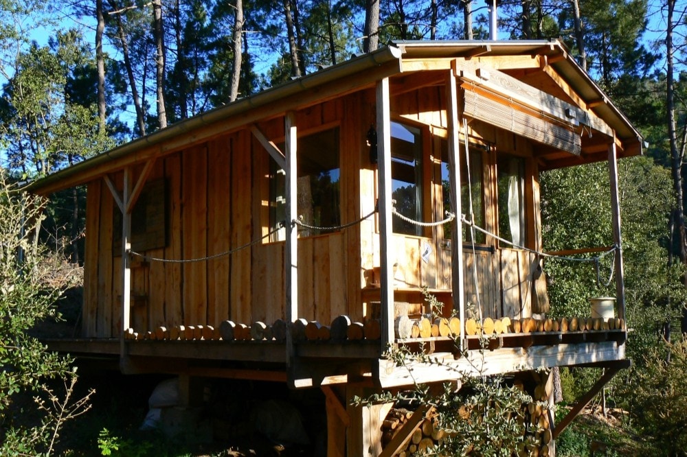 La Colline Vagabonde、小屋、Cévennes、Rivière。