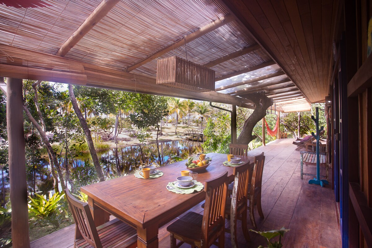 Bungalow em Algodões Integração com a Natureza