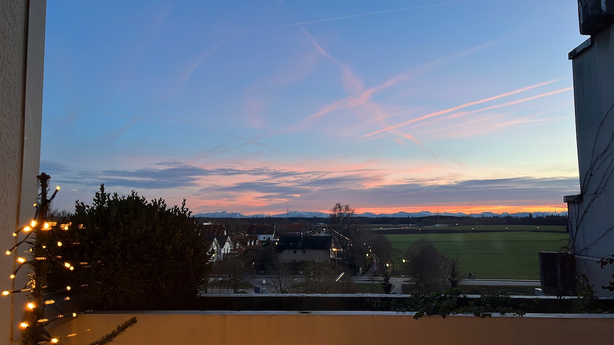 Cozy Wohnung mit Bergblick / Messe, Berge & Stadt