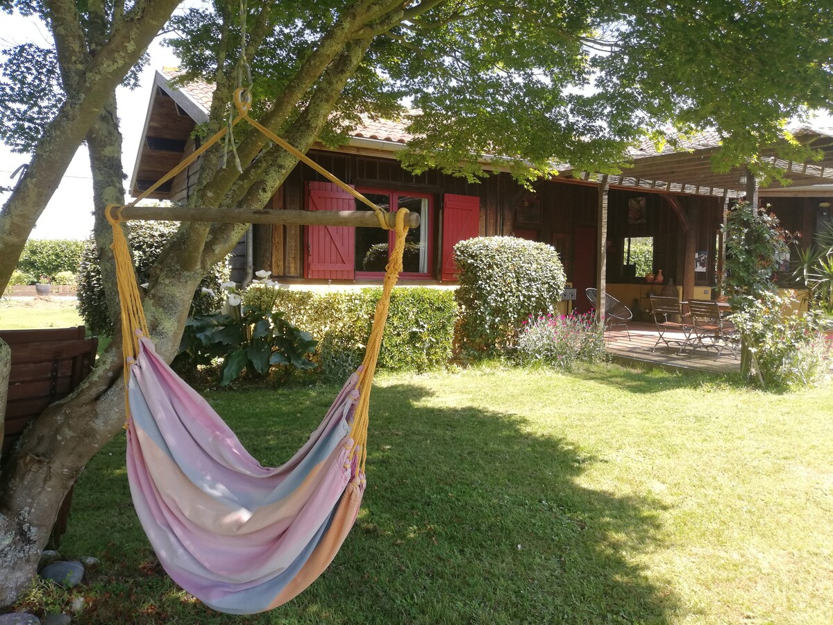 maison landaise avec piscine à Soustons.