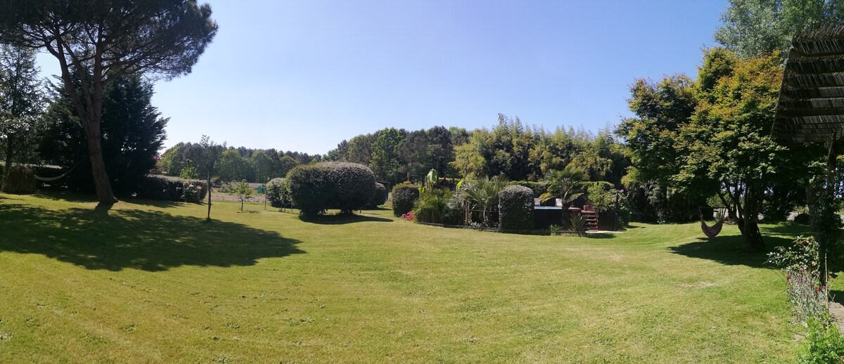 maison landaise avec piscine à Soustons.