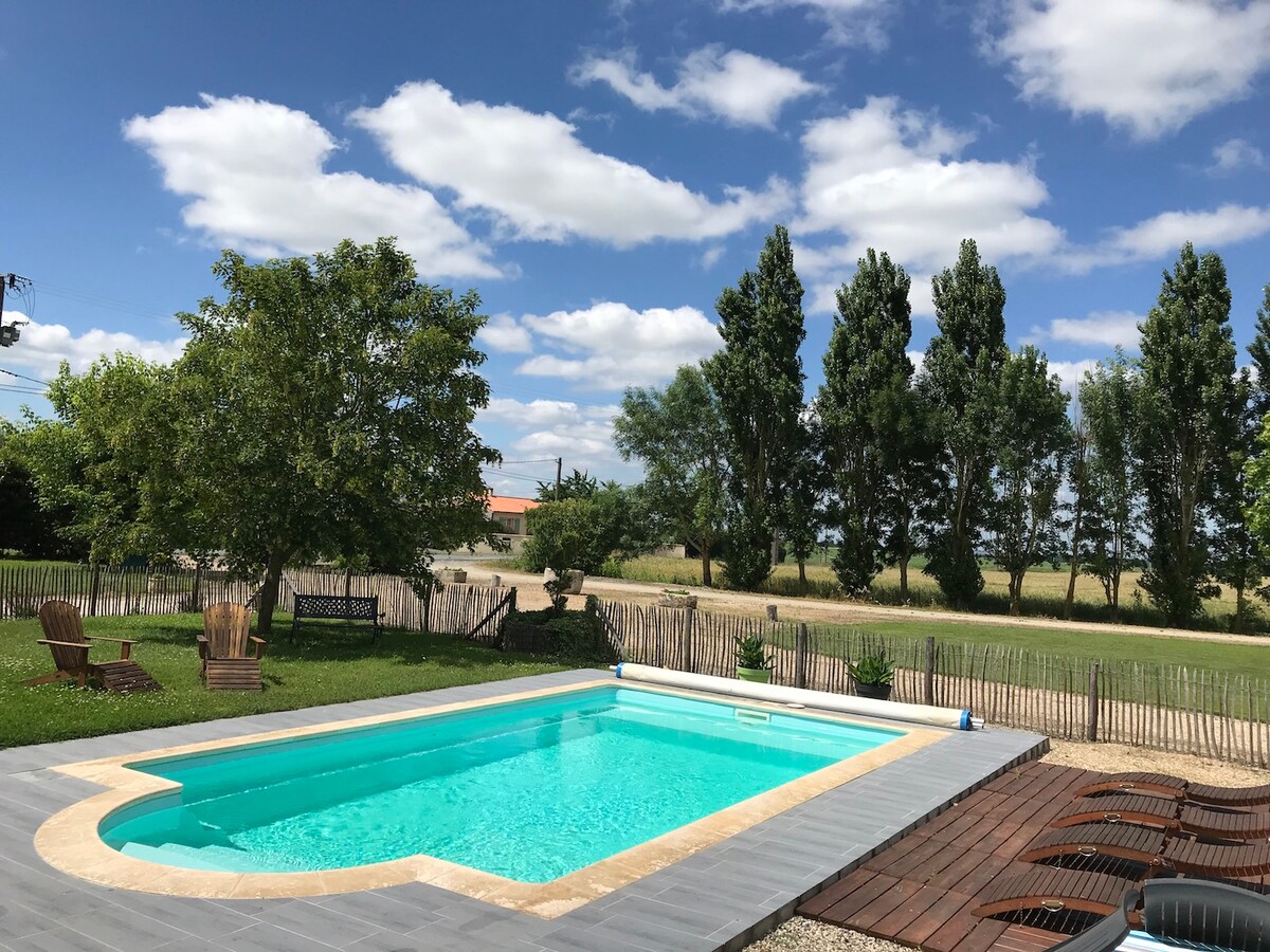 Gîte de charme-Piscine chauffée-jacuzzi-Marais