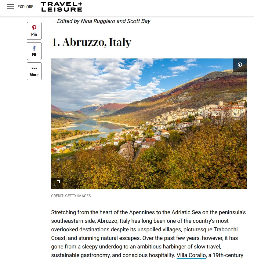 Italian Apennine Mountain Villa Getaway