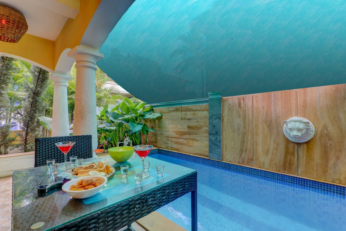 Portuguese Style Villa | 3BHK-Private Pool-Caretkr