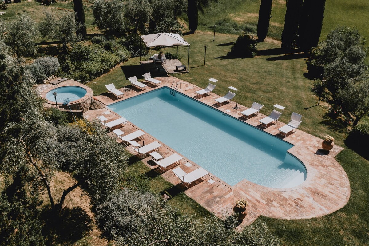 Podere Biagio |带泳池的托斯卡纳乡村农舍