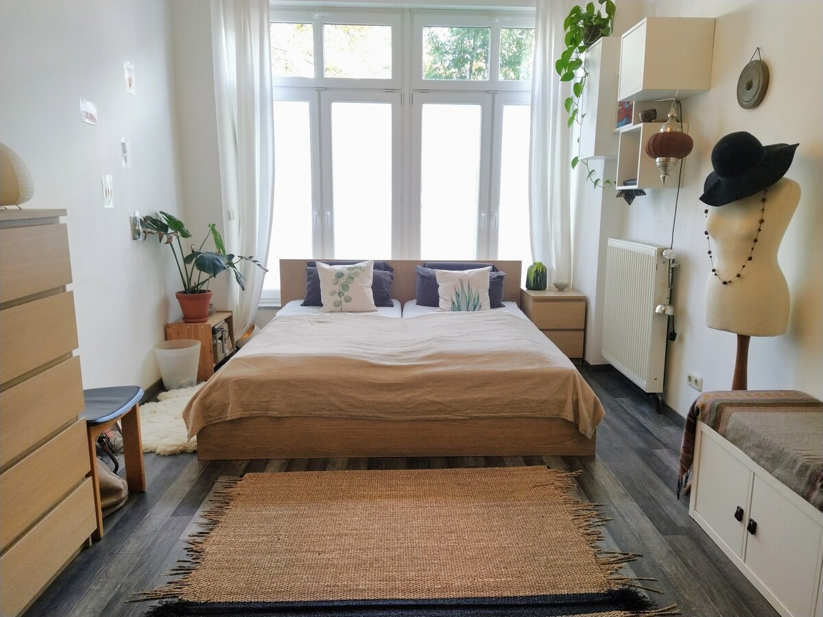 Prenzlauer Berg公寓，带阳光明媚的花园。StayBearlin