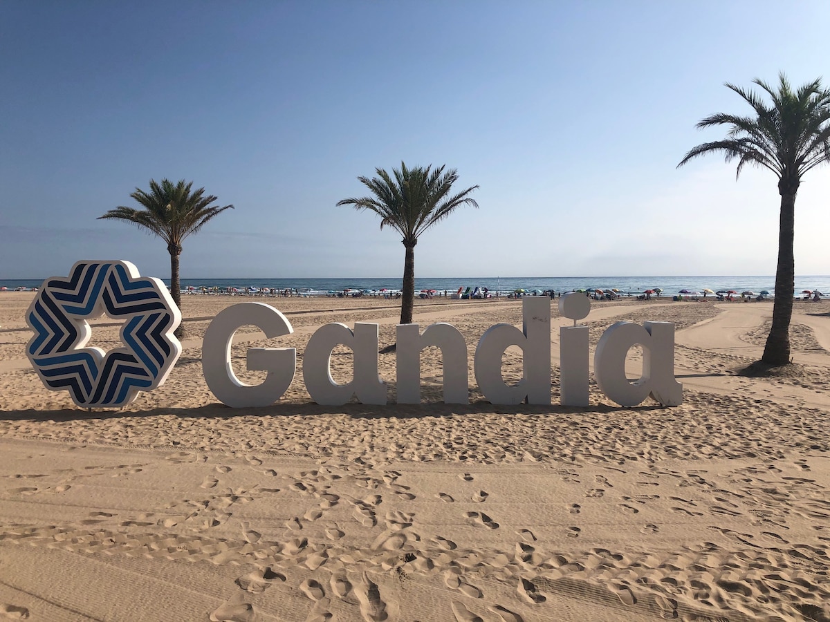 Gandia Playa  terrasse vue sur la mer