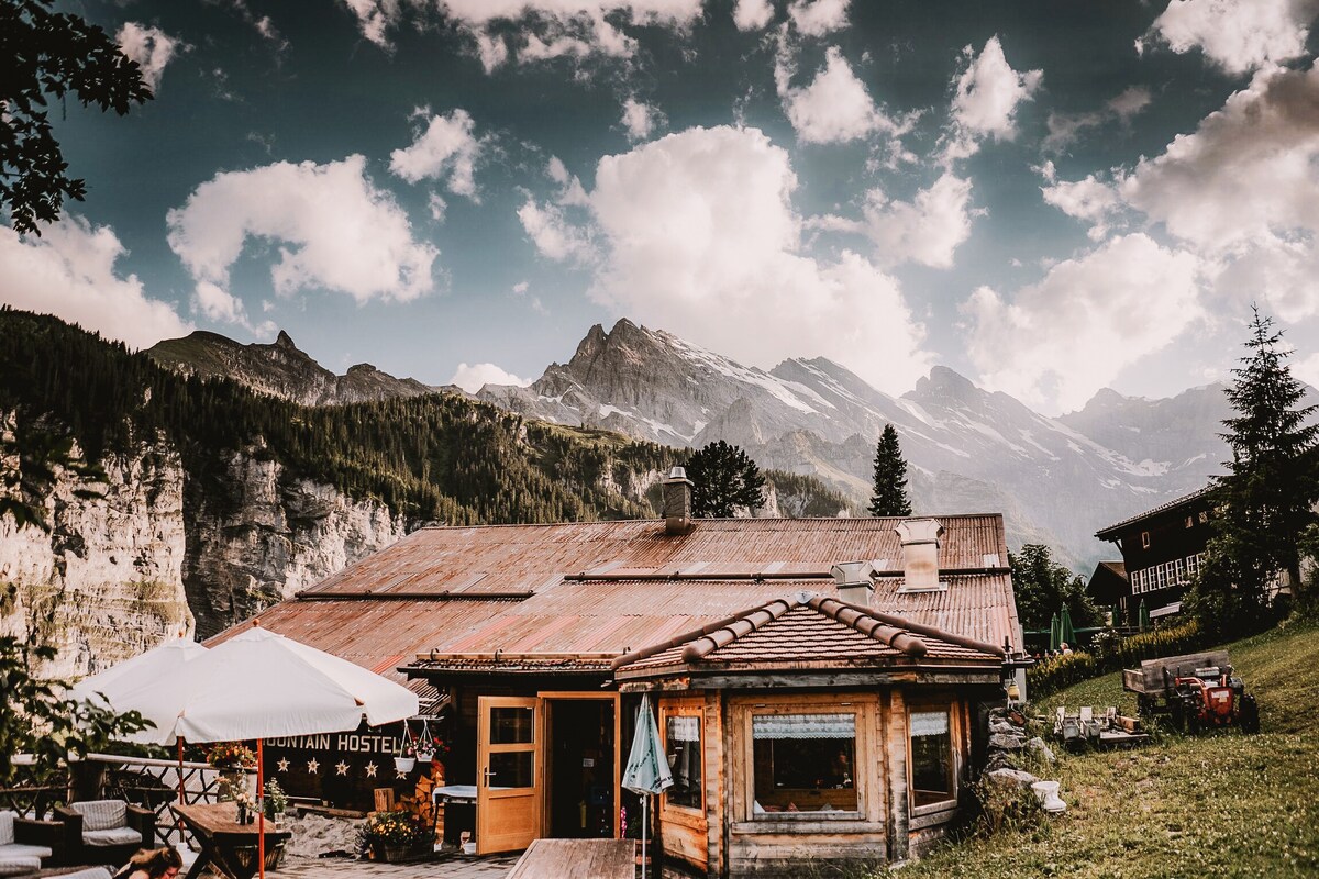 Bed at Mountainhostel Gimmelwald