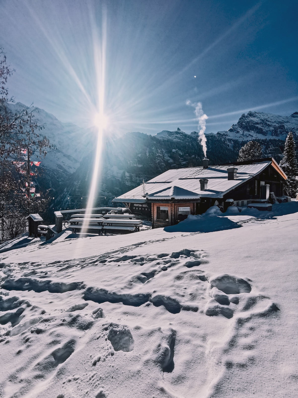 Bed at Mountainhostel Gimmelwald