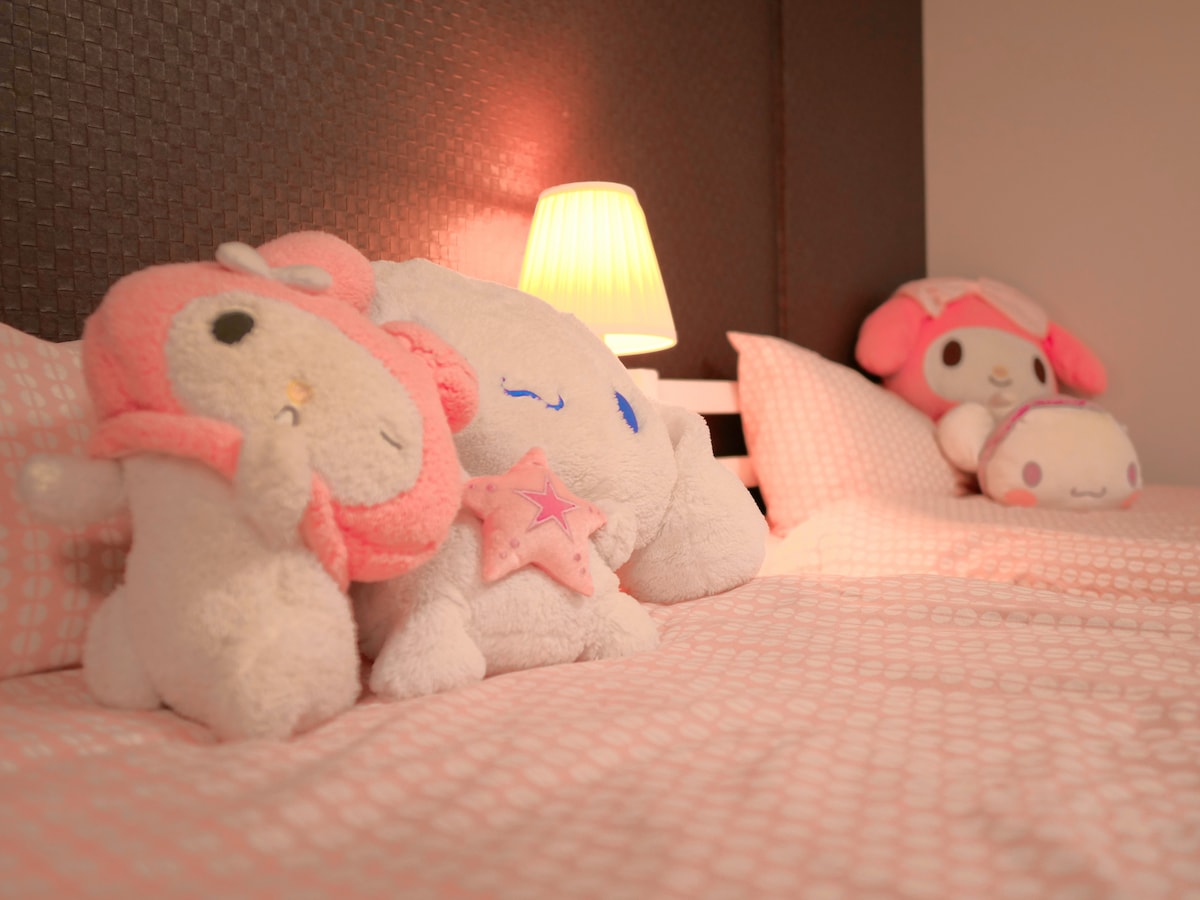 薄野（ Susukino ）附近带Sanrio毛绒的Kawaii粉色房间