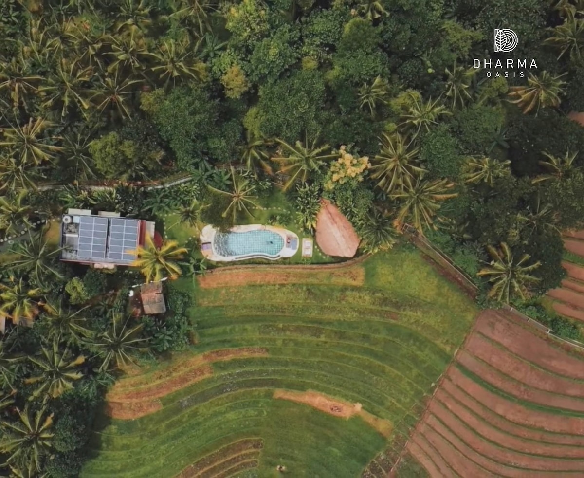 巴厘岛Dharma Oasis的隐蔽处- 3卧室别墅